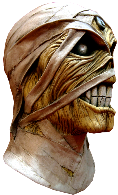Iron Maiden Eddie Powerslave Mummy Latex Mask - Official Trick or Treat