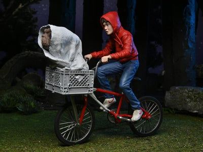 E.T. 40th Anniversary Elliot & E.T. on Bicycle 7" Scale Figure Official NECA