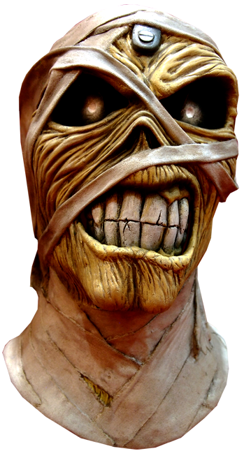 Iron Maiden Eddie Powerslave Mummy Latex Mask - Official Trick or Treat